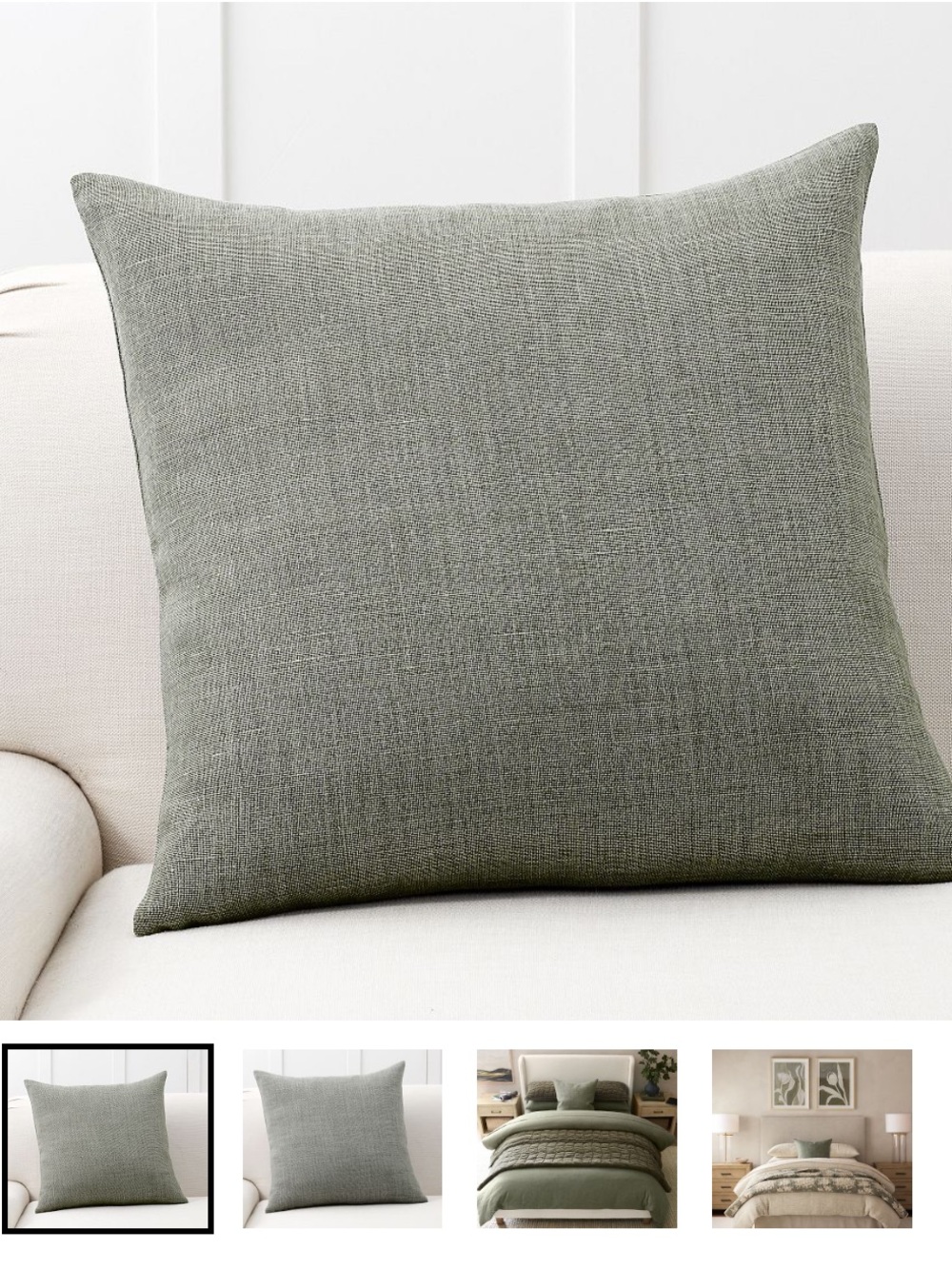 Pottery Barn Belgian Linen Pillows- set of 2